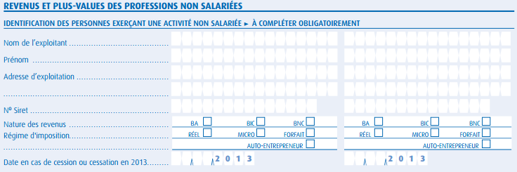 Renseignements sur l'auto-entrepreneur