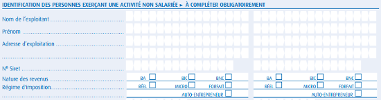 Cadre identification de l'entreprise