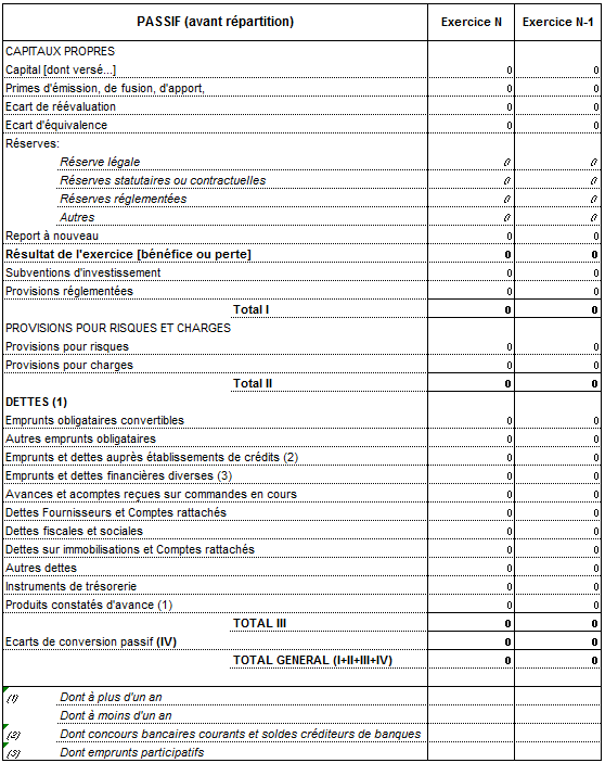 exemple de passif avant répartition